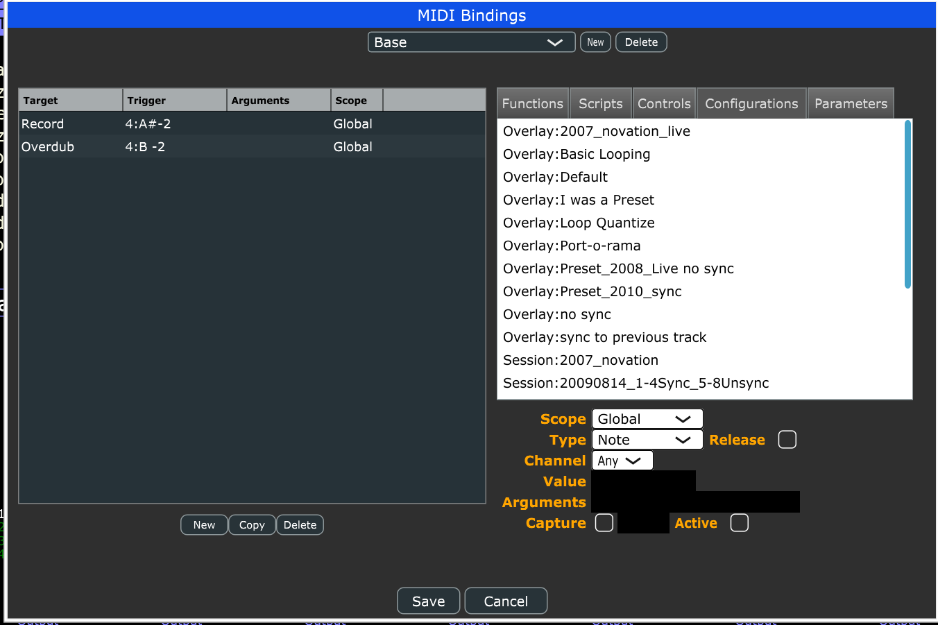 Overlays Menu