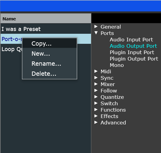 Overlays Menu
